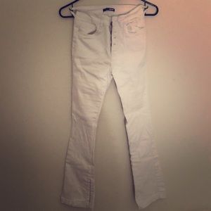 Flare White Jeans